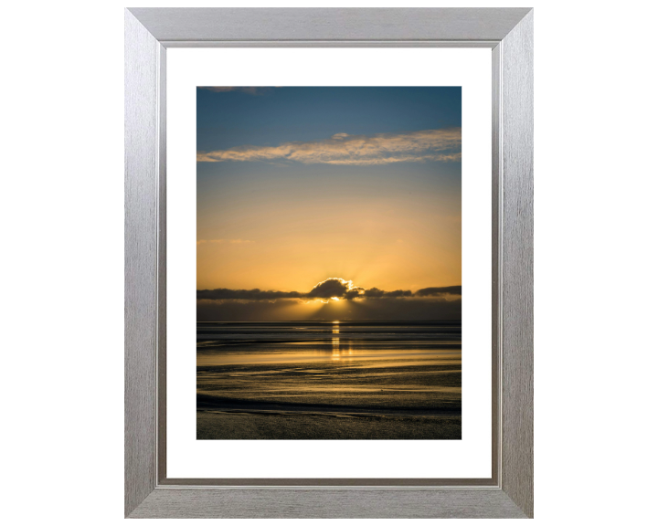 Silverdale Beach Lancashire at sunset Photo Print - Canvas - Framed Photo Print - Hampshire Prints