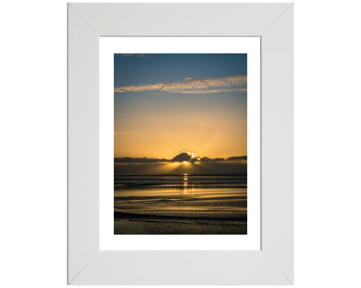 Silverdale Beach Lancashire at sunset Photo Print - Canvas - Framed Photo Print - Hampshire Prints