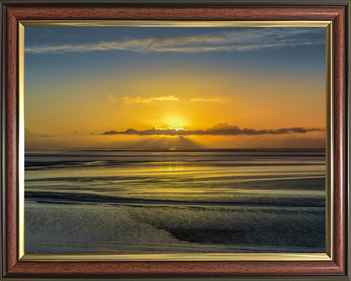 Silverdale beach Lancashire at sunset Photo Print - Canvas - Framed Photo Print - Hampshire Prints