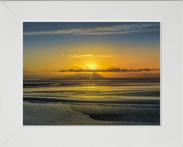 Silverdale beach Lancashire at sunset Photo Print - Canvas - Framed Photo Print - Hampshire Prints