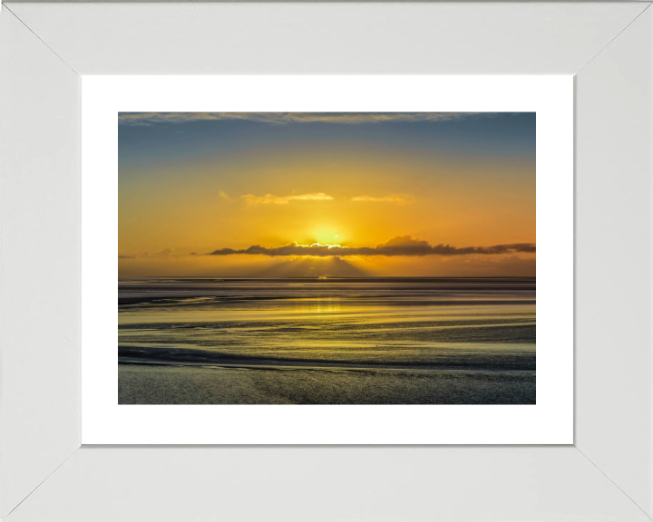 Silverdale beach Lancashire at sunset Photo Print - Canvas - Framed Photo Print - Hampshire Prints