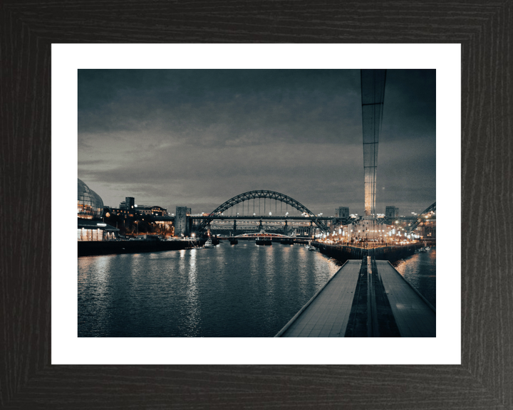 Millennium Way Newcastle at night Photo Print - Canvas - Framed Photo Print - Hampshire Prints