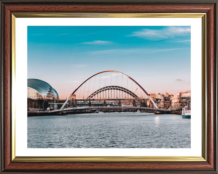 Tyne bridge Newcastle at sunset Photo Print - Canvas - Framed Photo Print - Hampshire Prints