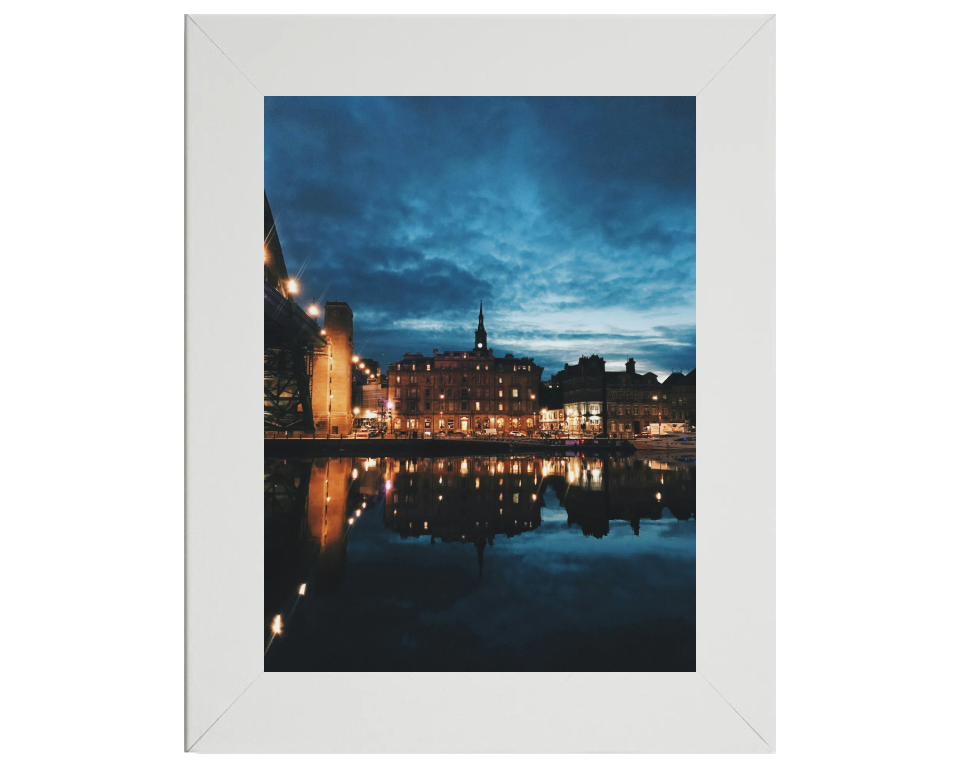 Tyne Bridge, Gateshead at dusk Photo Print - Canvas - Framed Photo Print - Hampshire Prints