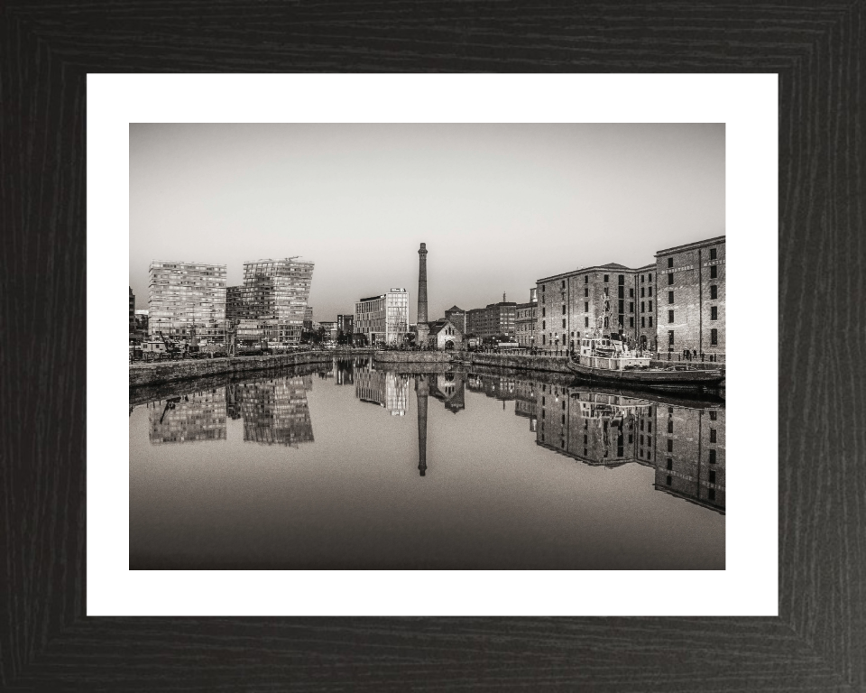 Liverpool docks in black and white Photo Print - Canvas - Framed Photo Print - Hampshire Prints