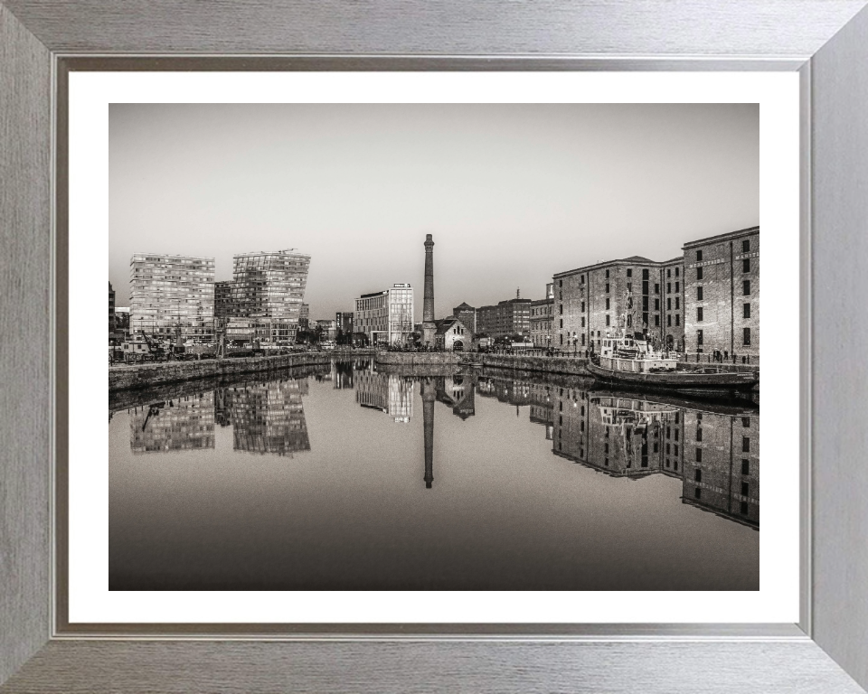 Liverpool docks in black and white Photo Print - Canvas - Framed Photo Print - Hampshire Prints