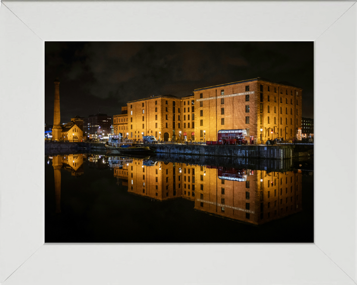 Albert Dock Liverpool at night Photo Print - Canvas - Framed Photo Print - Hampshire Prints
