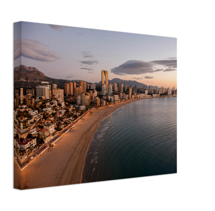 benidorm Spain at sunset Photo Print - Canvas - Framed Photo Print - Hampshire Prints