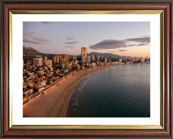 benidorm Spain at sunset Photo Print - Canvas - Framed Photo Print - Hampshire Prints