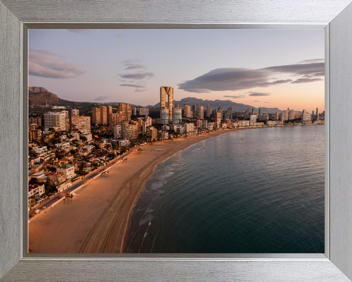 benidorm Spain at sunset Photo Print - Canvas - Framed Photo Print - Hampshire Prints