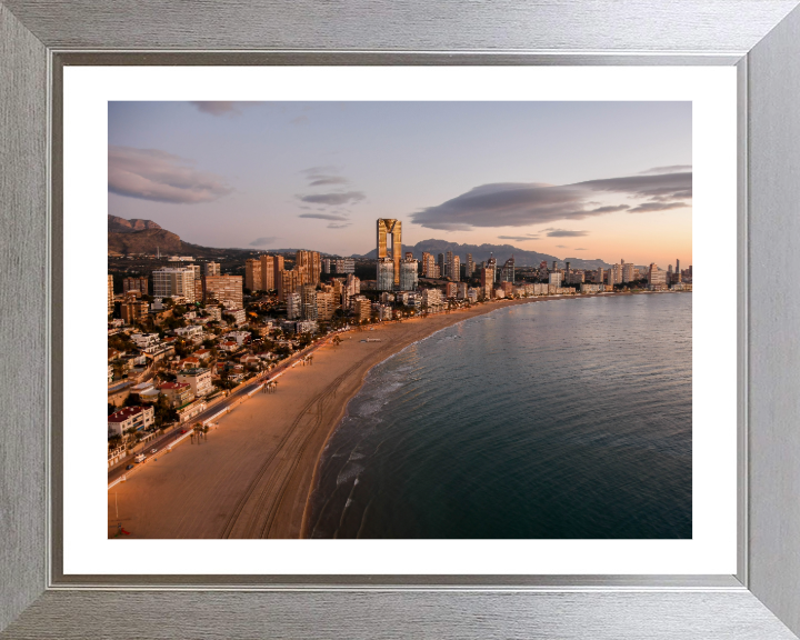 benidorm Spain at sunset Photo Print - Canvas - Framed Photo Print - Hampshire Prints