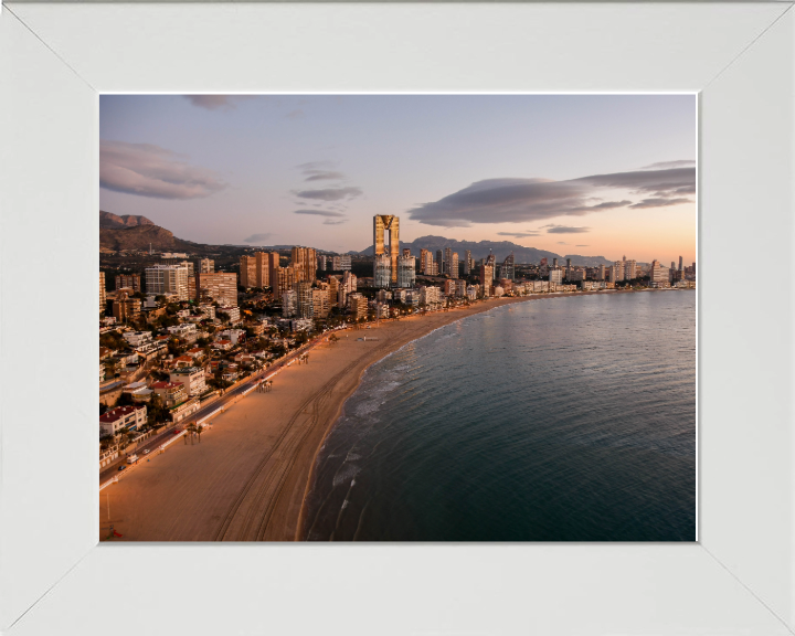 benidorm Spain at sunset Photo Print - Canvas - Framed Photo Print - Hampshire Prints