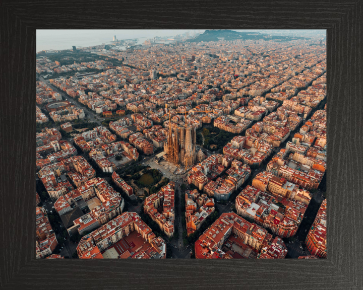 Barcelona Spain from above Photo Print - Canvas - Framed Photo Print - Hampshire Prints