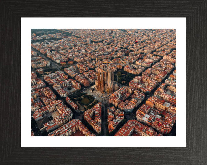 Barcelona Spain from above Photo Print - Canvas - Framed Photo Print - Hampshire Prints