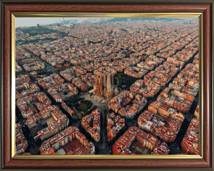 Barcelona Spain from above Photo Print - Canvas - Framed Photo Print - Hampshire Prints