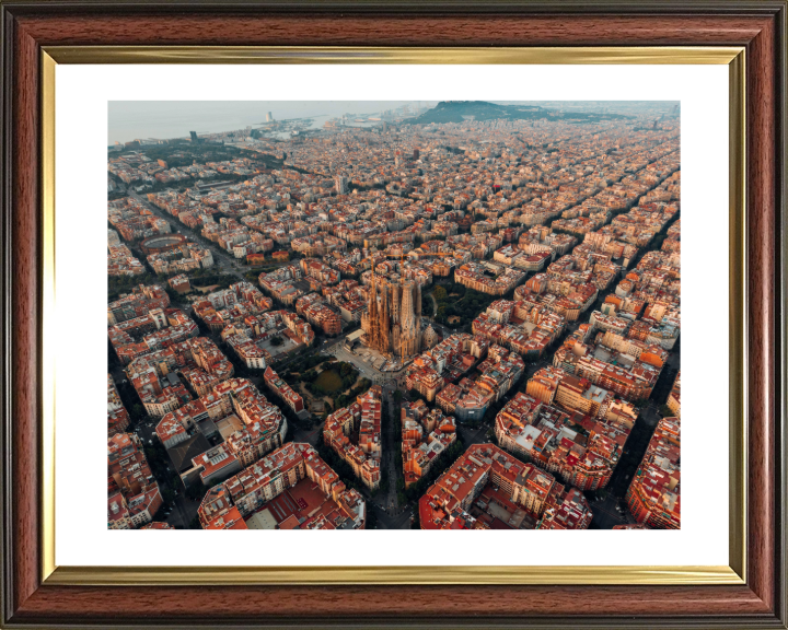 Barcelona Spain from above Photo Print - Canvas - Framed Photo Print - Hampshire Prints