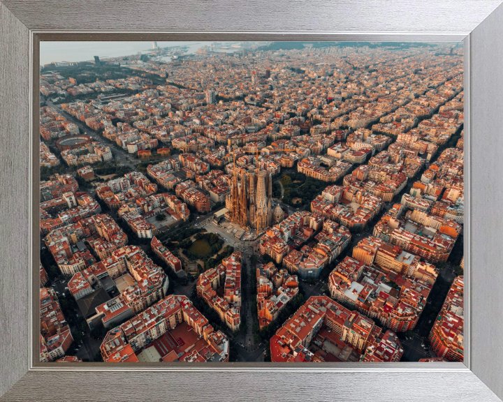 Barcelona Spain from above Photo Print - Canvas - Framed Photo Print - Hampshire Prints