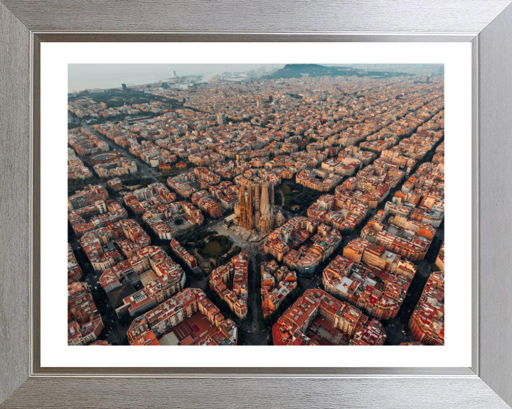 Barcelona Spain from above Photo Print - Canvas - Framed Photo Print - Hampshire Prints