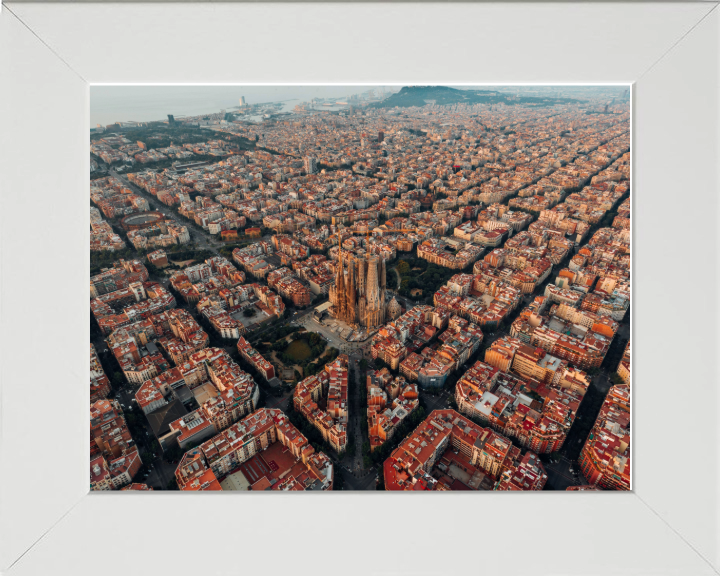 Barcelona Spain from above Photo Print - Canvas - Framed Photo Print - Hampshire Prints