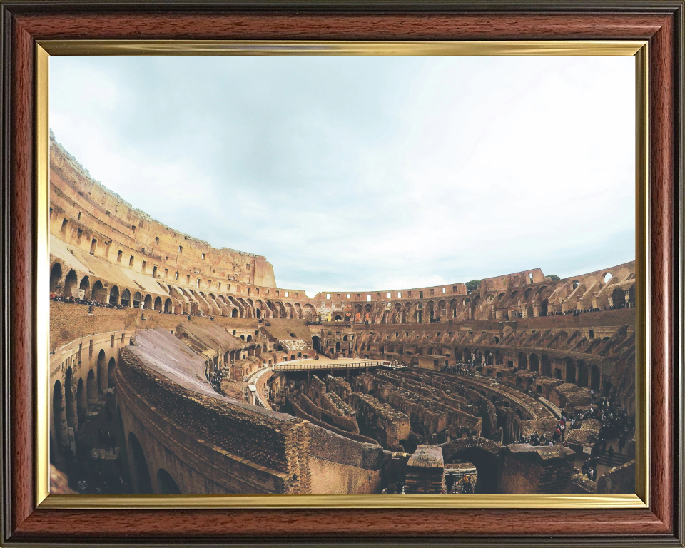 Inside the Colosseum Rome Italy  Photo Print - Canvas - Framed Photo Print - Hampshire Prints