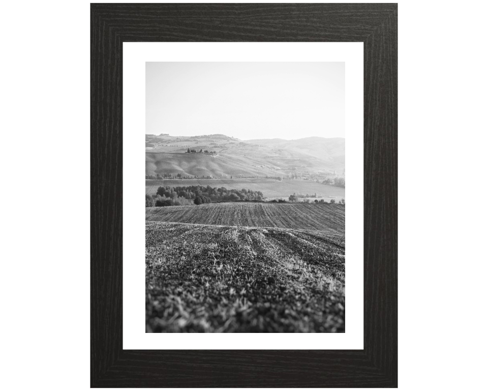 San Quirico d'Orcia Italy in black and white Photo Print - Canvas - Framed Photo Print - Hampshire Prints