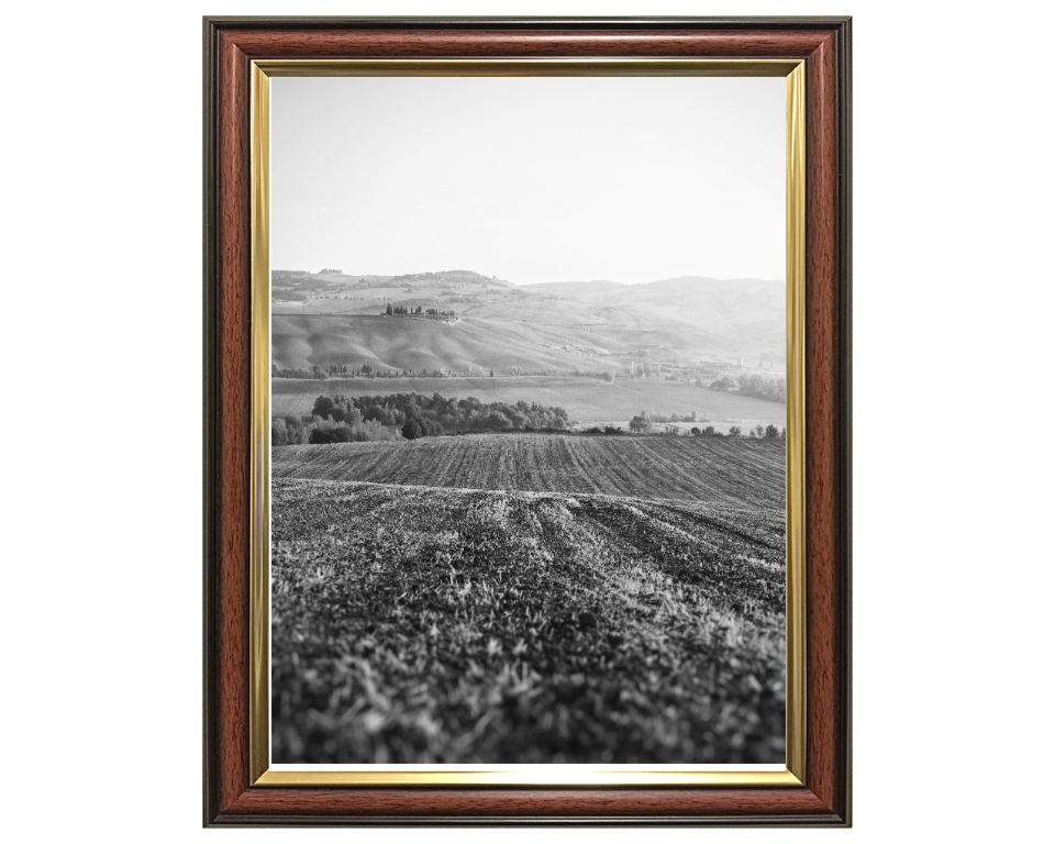 San Quirico d'Orcia Italy in black and white Photo Print - Canvas - Framed Photo Print - Hampshire Prints