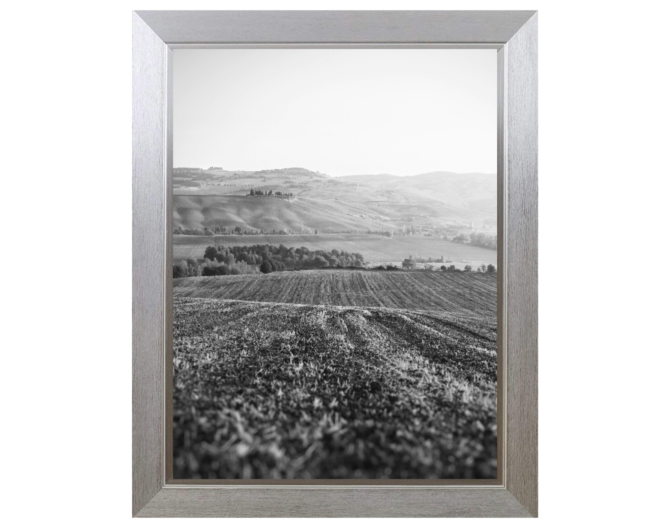 San Quirico d'Orcia Italy in black and white Photo Print - Canvas - Framed Photo Print - Hampshire Prints