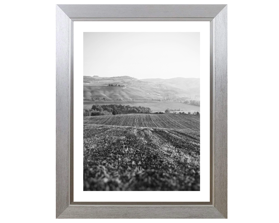 San Quirico d'Orcia Italy in black and white Photo Print - Canvas - Framed Photo Print - Hampshire Prints