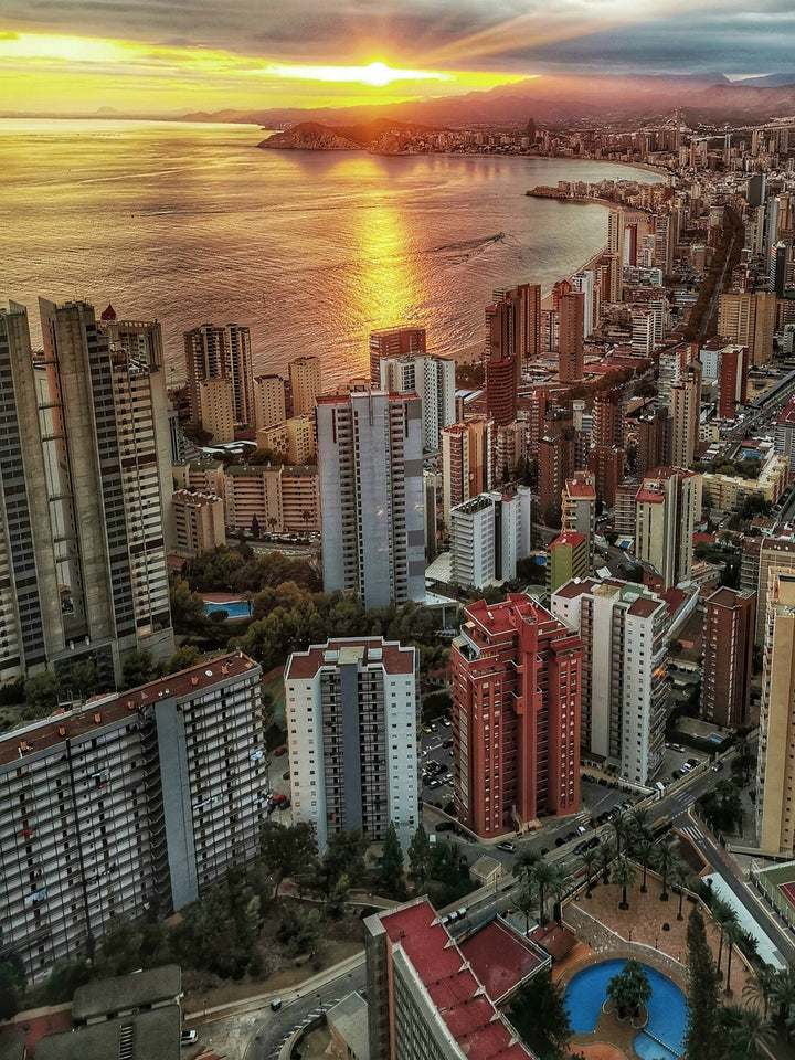 Torre Lúgano Calle de Viena Benidorm Spain  Photo Print - Canvas - Framed Photo Print - Hampshire Prints