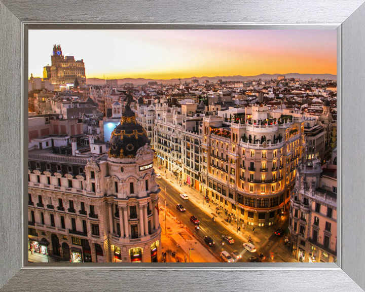 Calle Gran Vía Madrid Spain Photo Print - Canvas - Framed Photo Print