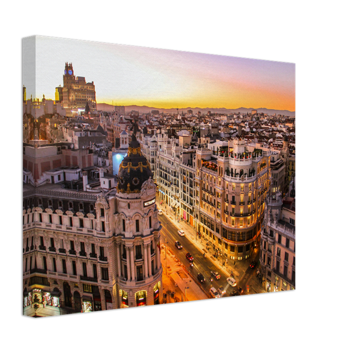 Calle Gran Vía Madrid Spain Photo Print - Canvas - Framed Photo Print