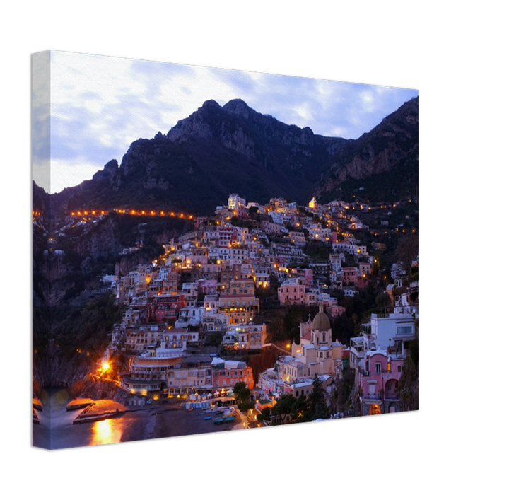 Positano Italy at dusk Photo Print - Canvas - Framed Photo Print - Hampshire Prints