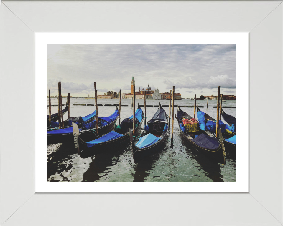 Gondolas Venice Italy Photo Print - Canvas - Framed Photo Print - Hampshire Prints