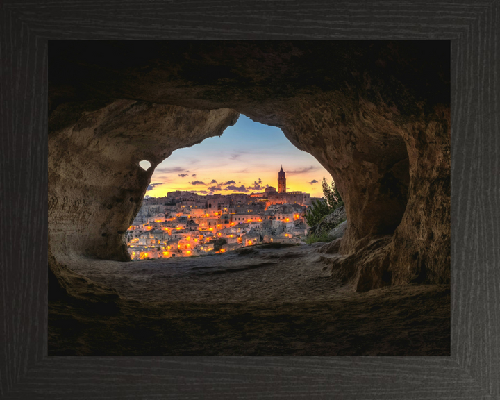 Inside a cave Matera Italy Photo Print - Canvas - Framed Photo Print - Hampshire Prints