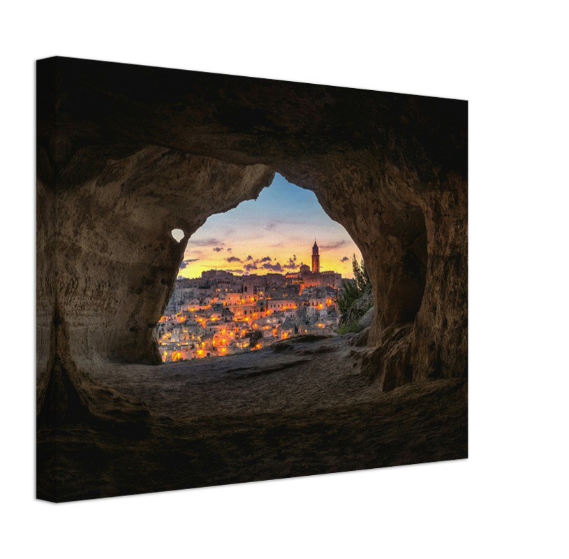 Inside a cave Matera Italy Photo Print - Canvas - Framed Photo Print - Hampshire Prints