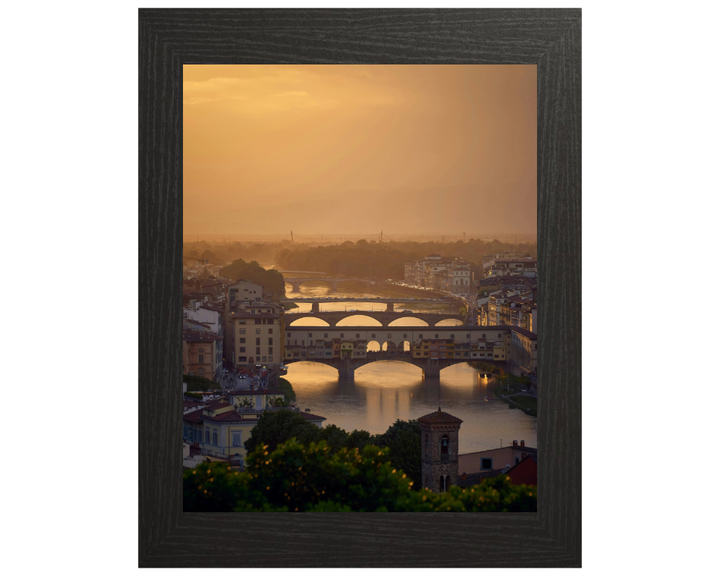 Ponte Vecchio in Italy at sunset Photo Print - Canvas - Framed Photo Print - Hampshire Prints