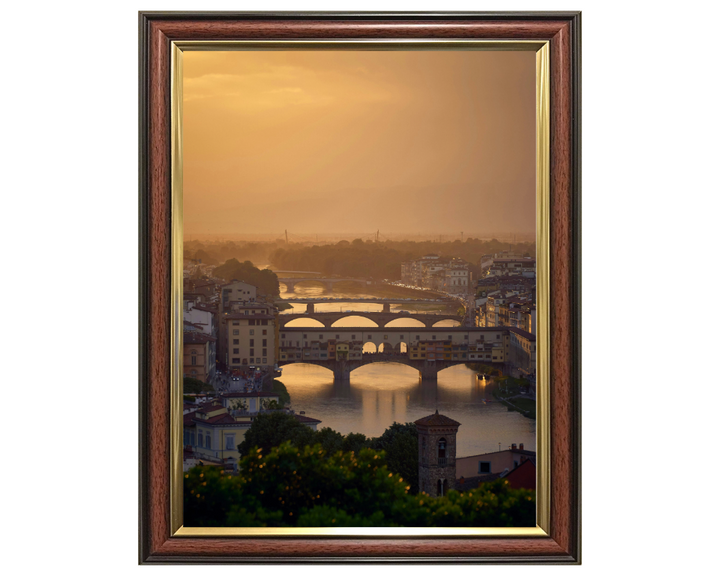 Ponte Vecchio in Italy at sunset Photo Print - Canvas - Framed Photo Print - Hampshire Prints