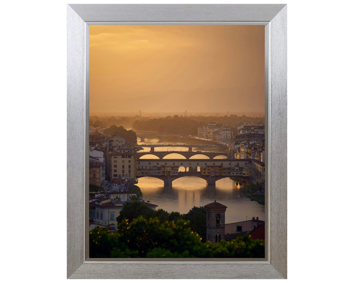 Ponte Vecchio in Italy at sunset Photo Print - Canvas - Framed Photo Print - Hampshire Prints