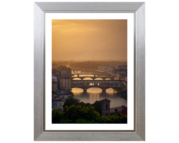 Ponte Vecchio in Italy at sunset Photo Print - Canvas - Framed Photo Print - Hampshire Prints