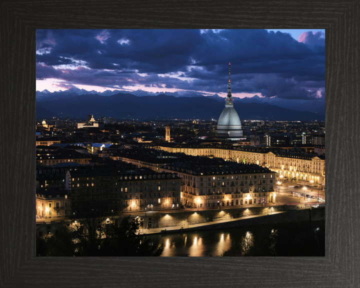 Turin Italy after sunset Photo Print - Canvas - Framed Photo Print - Hampshire Prints