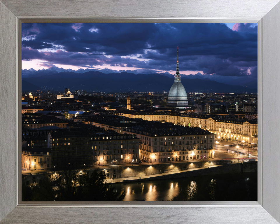 Turin Italy after sunset Photo Print - Canvas - Framed Photo Print - Hampshire Prints