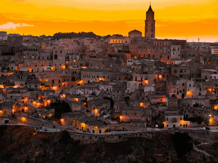 Matera at sunset Photo Print - Canvas - Framed Photo Print - Hampshire Prints