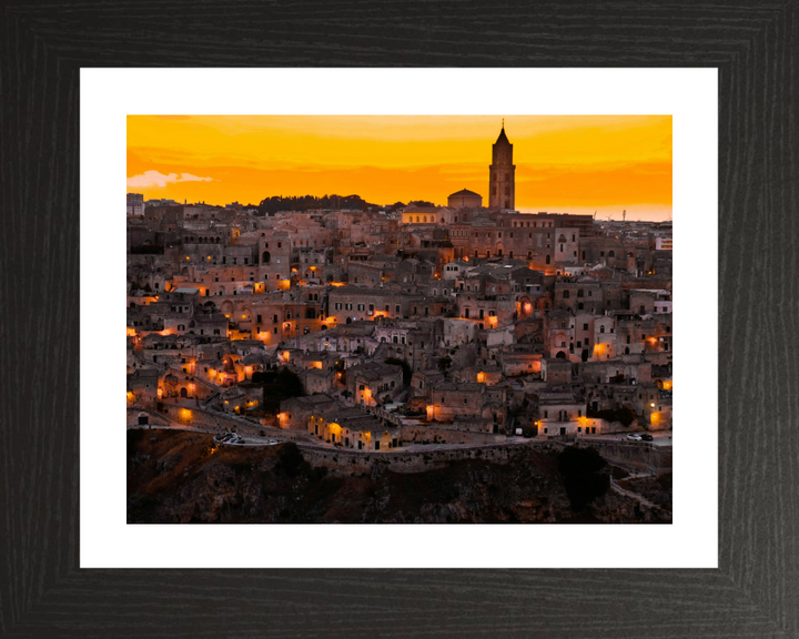 Matera at sunset Photo Print - Canvas - Framed Photo Print - Hampshire Prints