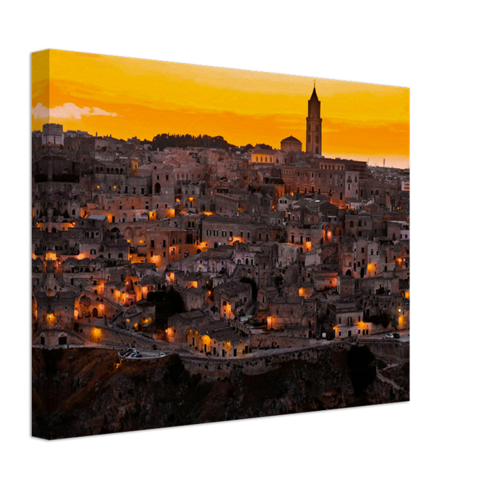 Matera at sunset Photo Print - Canvas - Framed Photo Print - Hampshire Prints