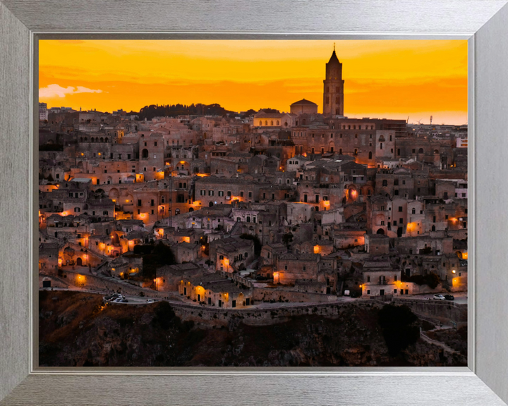 Matera at sunset Photo Print - Canvas - Framed Photo Print - Hampshire Prints