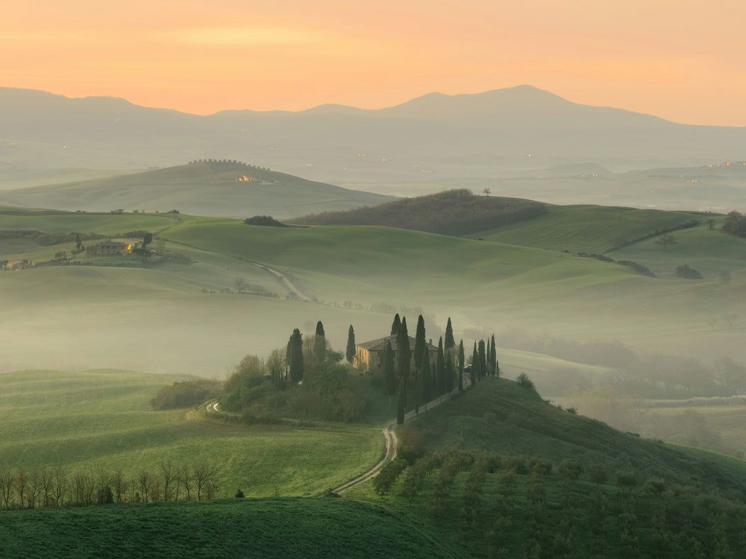 Tuscany Italy at sunset Photo Print - Canvas - Framed Photo Print - Hampshire Prints