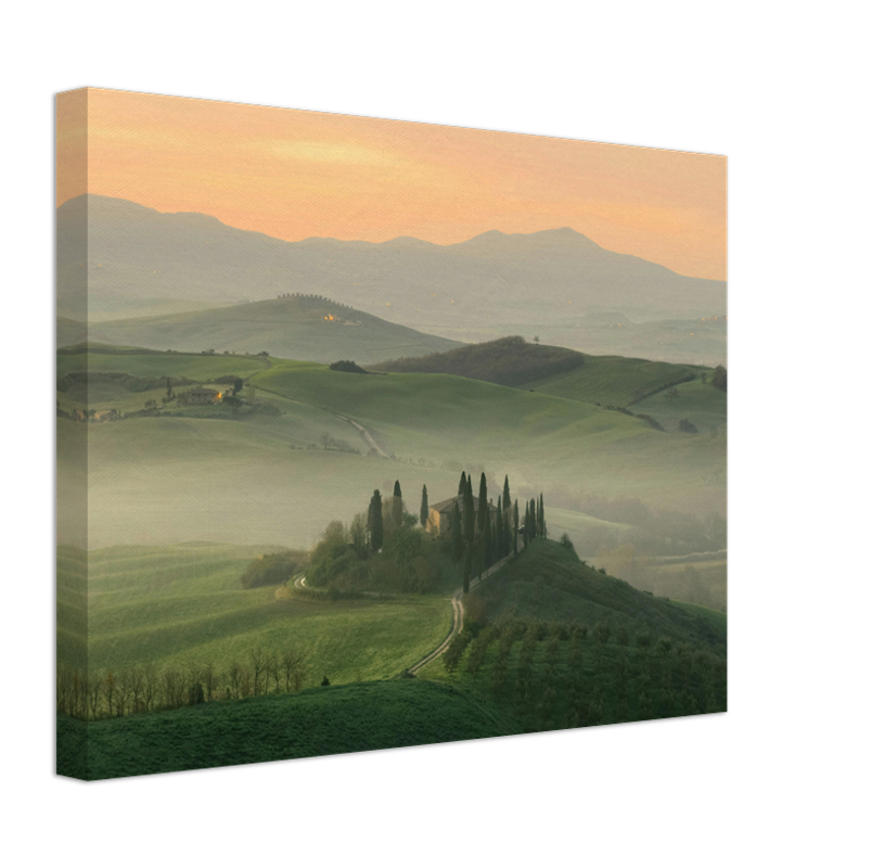 Tuscany Italy at sunset Photo Print - Canvas - Framed Photo Print - Hampshire Prints