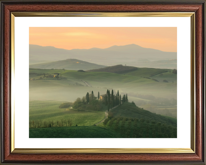 Tuscany Italy at sunset Photo Print - Canvas - Framed Photo Print - Hampshire Prints