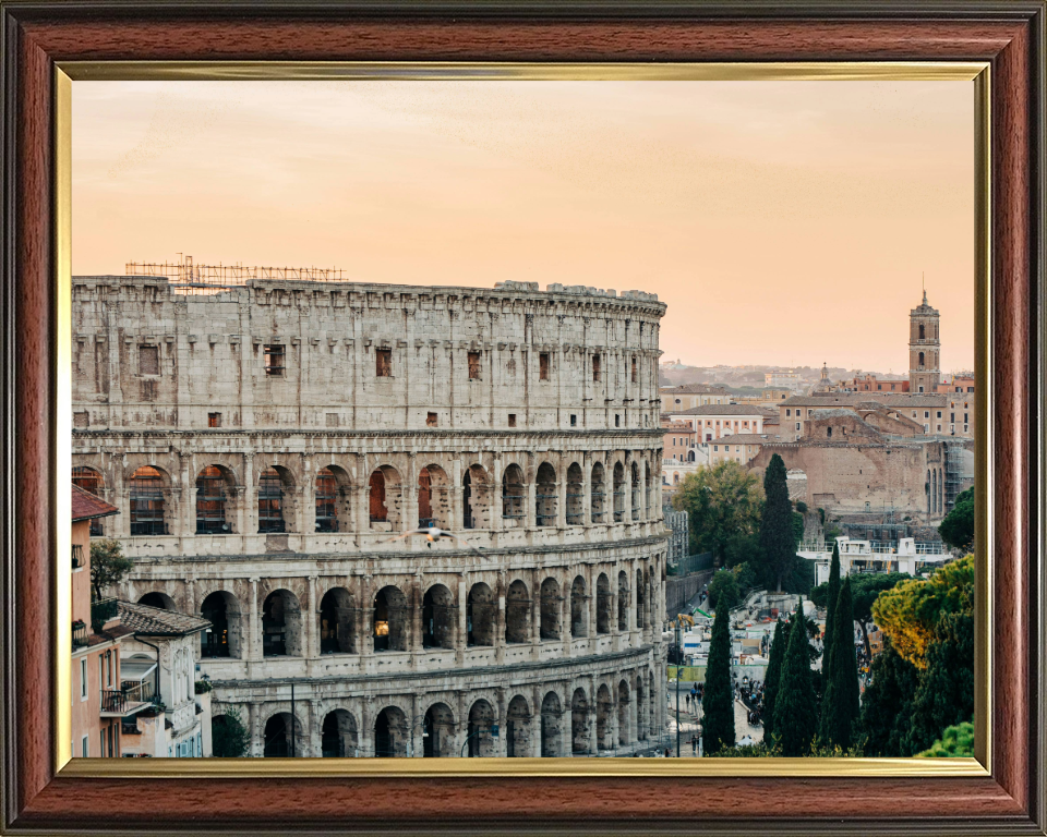 Colosseum Rome at sunset Photo Print - Canvas - Framed Photo Print - Hampshire Prints