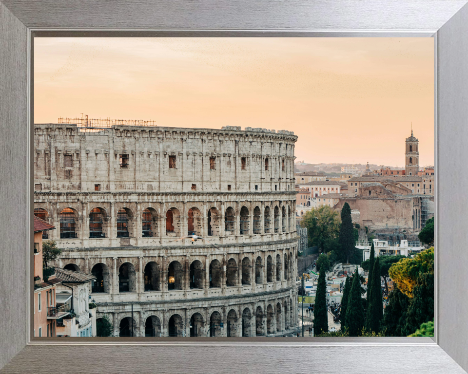 Colosseum Rome at sunset Photo Print - Canvas - Framed Photo Print - Hampshire Prints